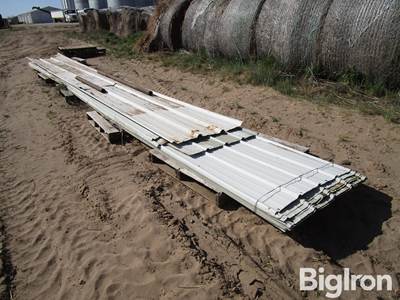 White Sheet Metal Siding Panels