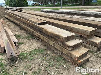 Wooden Bridge Stringers and Plank