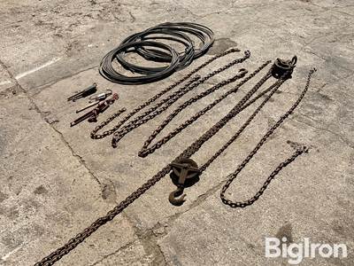 3/8” Cable, Chain Hoist, Chain Tensioners, & Chain