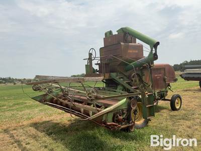 1954 John Deere 55 round back combine w/14' header