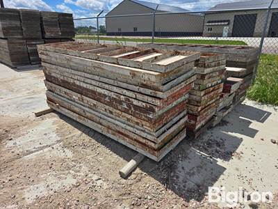 8' Concrete Wall Forms, Steel Frame Wood Face, 24", 18" & 12" Widths