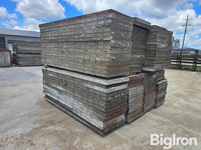 8' Steel Frame Concrete Wall Forms with Wood Face (Qty 120)
