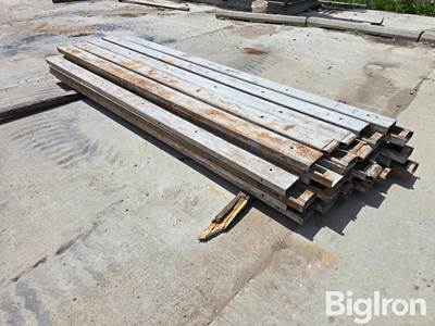 6" x 10' Steel Concrete Forms with Stake Holes, Smooth Finish