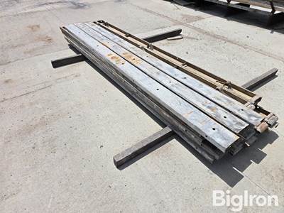 Used 6" Steel Concrete Forms, 10' Length with Stake Holes (Qty 23)