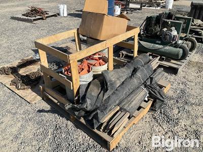 Used Rebar Caps #4 & #8, 100' Total, and 3 Concrete Blankets