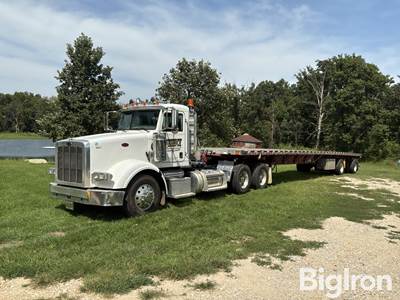 2013 Peterbilt 388 T/A Truck Tractor W/2008 Transcraft Eagle RS2 T/A Flatbed Trailer