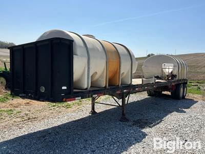 1973 Brown 42’ T/A Flatbed Sprayer Tender Trailer