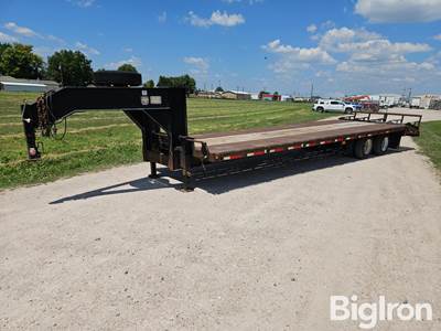 2009 Duo Lift 4P32K43-2EH 28' T/A Gooseneck Flatbed Trailer w/Duals