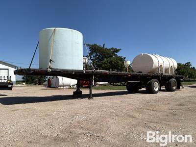 1995 Daco F25TAR4595 T/A Spread Axle Flatbed Sprayer Tender Trailer w/Tanks