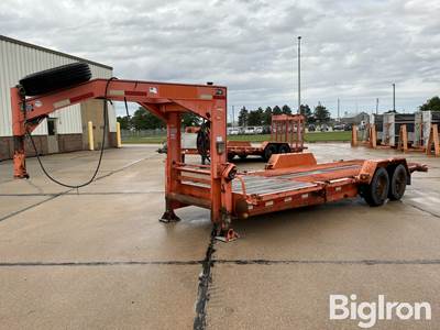 2009 Felling FT-16IT T/A Flatbed Gooseneck Tilt Deck Trailer