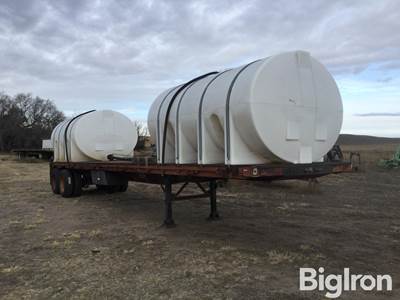 1972 Fruehauf T/A Flatbed Sprayer Tender Trailer