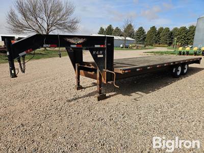 2003 H&H 25' T/A Gooseneck Flatbed Trailer