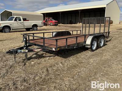 2016 H&H FD-306 7' x 16' T/A Flatbed Trailer