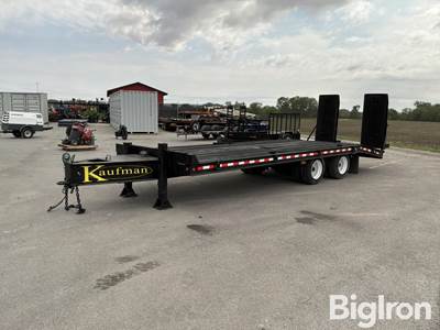 2015 Kaufman 22.5-Ton 20' T/A Beaver Tail Flatbed Trailer