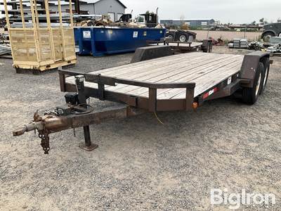 1992 Temco T/A Bumper Pull Flatbed Trailer