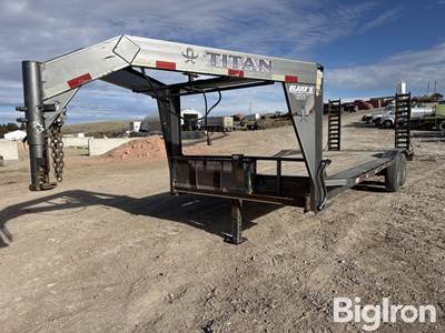 2017 Titan 102” x 24’ Gooseneck T/A Flatbed Trailer