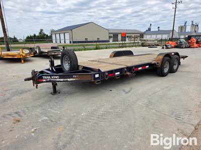 2010 Trail King TKT14U Tilt Deck T/A Flatbed Trailer