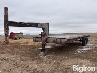 Shop Built 21' T/A Gooseneck Flatbed Trailer