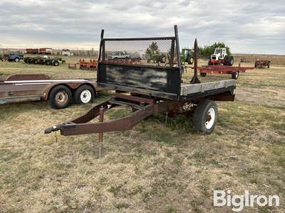 Shop Built Pickup Flatbed Trailer w/Bale Spike