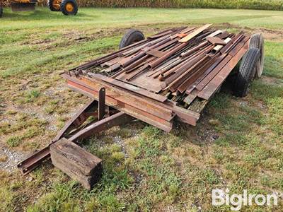 Custom Built S/A Flatbed Trailer w/Steel Contents
