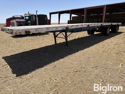 1992 Wilson CF900 Road Brute T/A Spread Axle Aluminum Flatbed Trailer