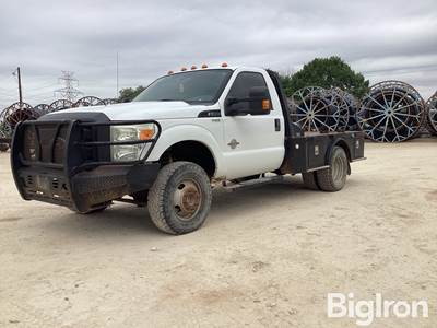 2011 Ford F350 Single Cab Flatbed Dually 4x4 Truck