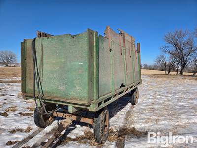 Shop Built End Dump Forage Wagon