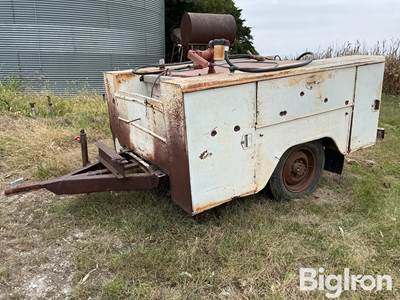 shop built bumper hitch service/utility body fuel trailer