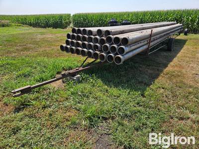 Lindsay 6" High Pressure Main Line Pipe w/Pipe Trailer