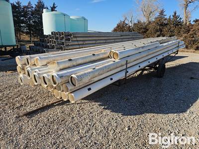 8" Plastic Irrigation Pipe on 20' S/A Pipe Trailer