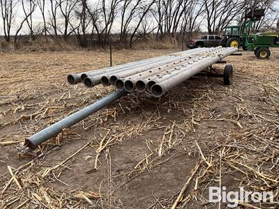 Shop built Pipe Trailer & Irrigation Pipe