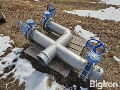 10" Aluminum Pipe Transition Tube w/Valves