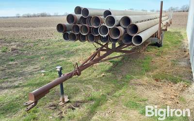 8" x 30' Aluminum Gated Irrigation Pipe & Trailer
