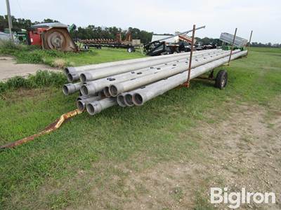 Gated Irrigation Pipe on Trailer