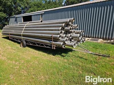 8" Aluminum Main Line Irrigation Pipe w/Pipe Trailer