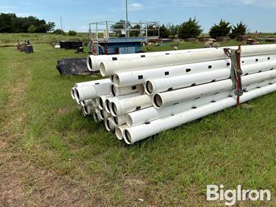 8” x 30’ plastic irrigation pipe