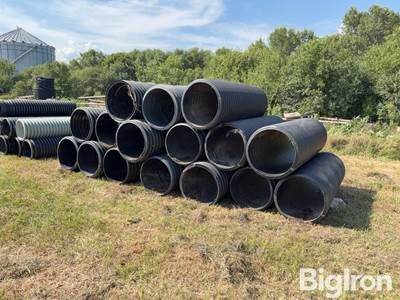 24” Black Plastic Tile Pipe