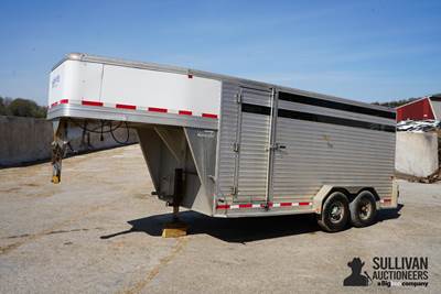 2018 Alcom 16' T/A Aluminum Livestock Trailer