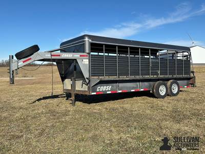 2020 Coose Ranch Hand 20' T/A Gooseneck Livestock Trailer