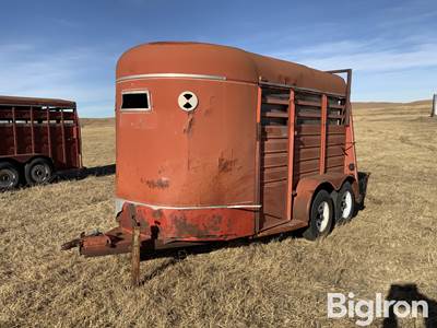 1990 Kiefer Built 12’ T/A Bumper Pull Livestock Trailer