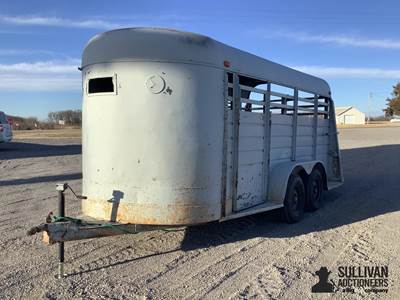 1987 Kiefer Built 16' T/A Livestock Trailer