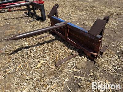 Used Shop Built Loader Bale Fork with 42" and 2' Forks