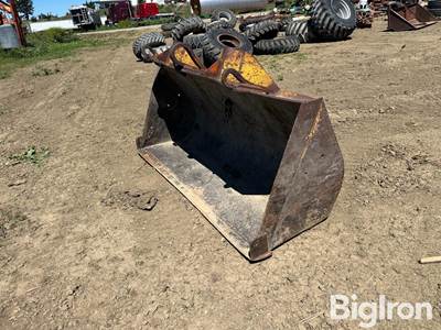 Used 90" Wheel Loader Bucket with Weld-On Cutting Edge, Pin Mounts