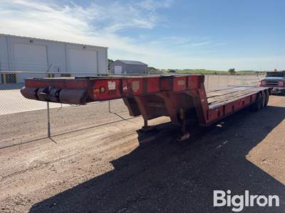 1980 Vulcan LB-40-3 Tri-/A Lowboy Equipment Trailer