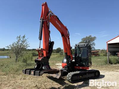 2022 Kubota KX080-4S2 Mini Excavator w/Vail MX Brush Cutter