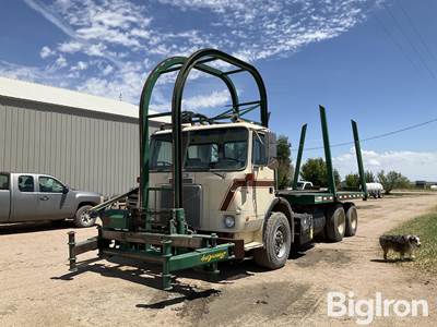 1992 White GMC WX Cabover T/A Mantis Hay Stacker Truck