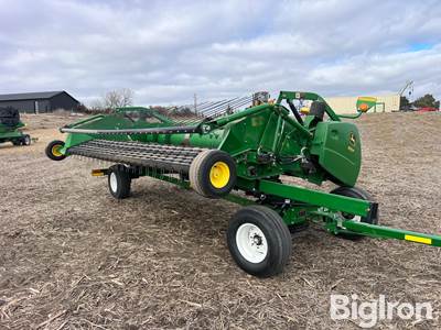 John Deere 615P Forage Head W/ Unverferth HT 25 Trailer