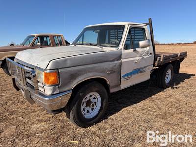 1991 Ford F150 4x4 S/A Flatbed Pickup