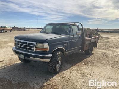 1996 Ford F250 4x4 Flatbed Pickup w/Bale Bed