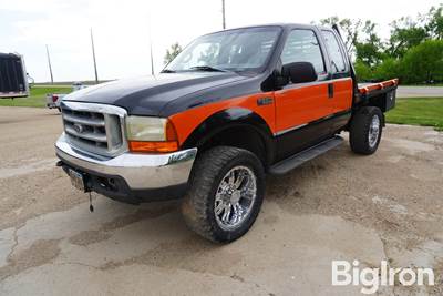 1999 Ford F250 4x4 Extended Cab Pickup w/7'X80" Flatbed